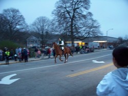早駈けする伝令